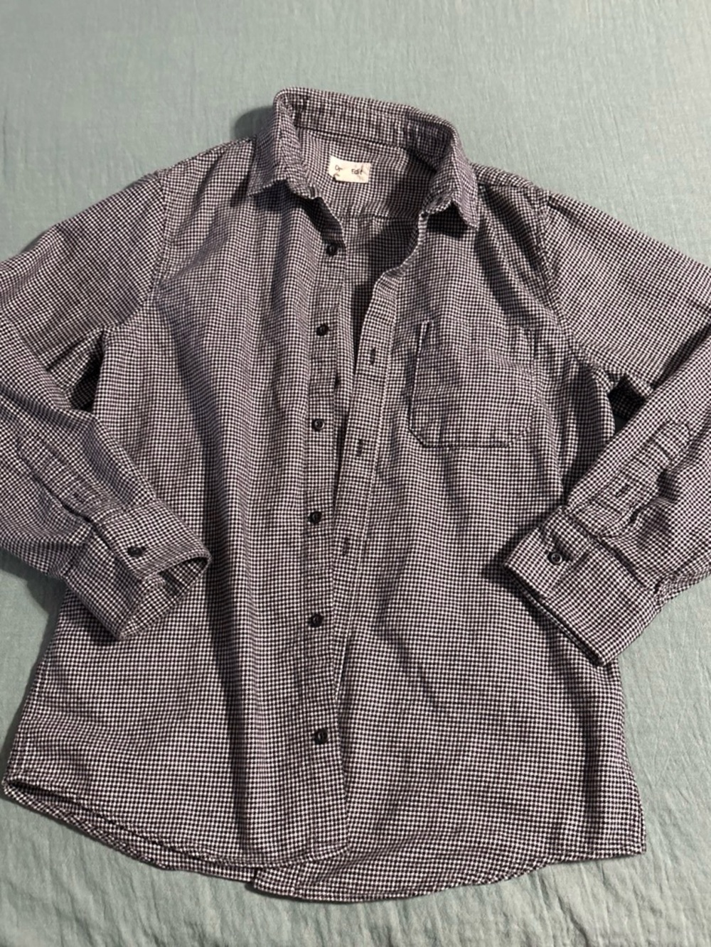Men's Houndstooth Button-Down Shirt - Black & White
